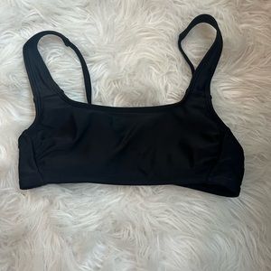 Black target bikini top